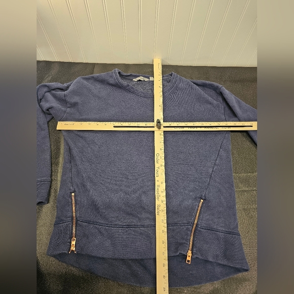 Lululemon Athleta  small cozy double zipper design crewneck sweatshirt blue - Picture 6 of 9